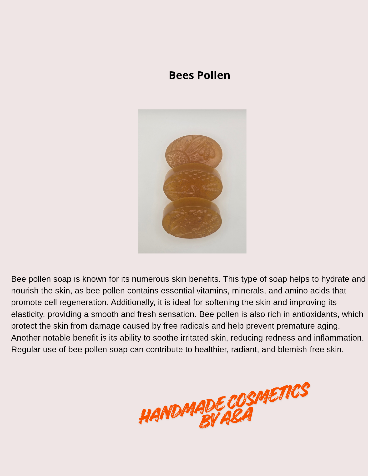 Pollen de Abeja & Miel Handmade Soaps